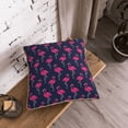 thumbnail image 5 of KLL Cute Flamingo Decorative Throw Pillow Covers Velvet Soft for Couch Sofa Bedroom Living Room Outdoor (No pillow core)- 16"x16", 5 of 5