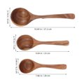 thumbnail image 2 of BRIGHTFUFU 3Pcs Wooden Ladle For Soup Brown Long Handle Spoon For Outdoor Barbecue Use, 2 of 7