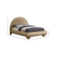 thumbnail image 3 of Meridian Furniture Madrid Beige Velvet King Bed, 3 of 7
