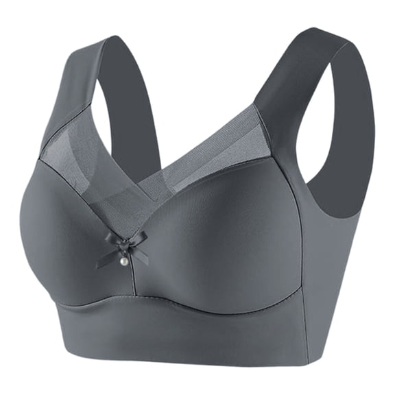 Lopeceal Plus Size Seamless Wireless Bra for Womens Comfort Support with Breathable Mesh Wide Straps Multicolor Daily Underwear