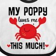 thumbnail image 4 of Inktastic My Poppy Loves Me Grandchild Boys or Girls Baby Bib, 4 of 4
