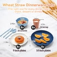 thumbnail image 2 of Juego de vajilla Hommaly Wheat Straw, 64 piezas, negro para 8, 2 of 7