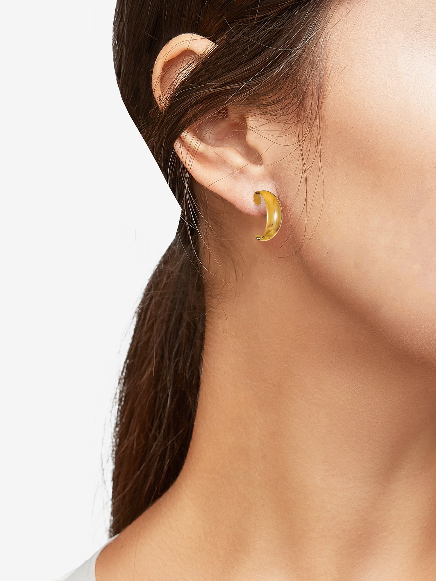 Time and Tru Womens Gold Mini Stud and Hoop Earring Collection, Flower Motif, 9 Pairs