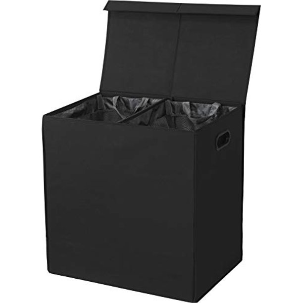 Simple Houseware Double Laundry Hamper with Lid and Removable Laundry