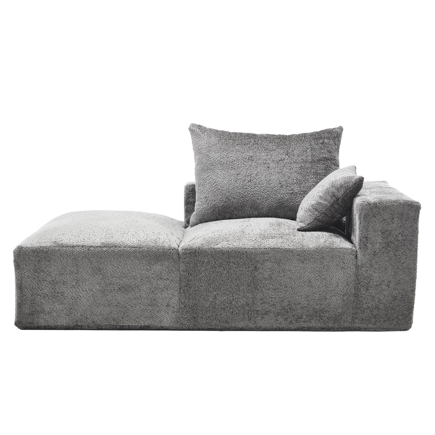 Demi Bonn 67" Memory Foam 2-Seater Sofa, Comfy Chenille Fabric Couch, No Assembly Needed, Portable Modern Deep Seat for Living Room, Bedroom, Apartment, Gray