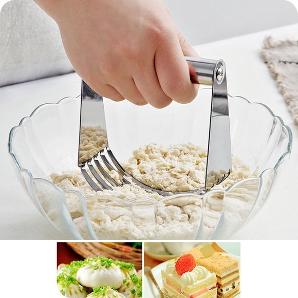 MYG for Stainless Steel Pastry Dough Cutter Blender Flour Mixer Soft Grip Handle Kitchen Baking Tool for Cake Bread Pie Crust Biscuit Making Dishwasher Safe 11.5x10x4.5cm