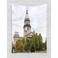 thumbnail image 1 of Illinois Tapestry, Historical American Capitol Building in Springfield Governor Politics, Wall Hanging for Bedroom Living Room Dorm Decor, 40"W X 60"L, Pearl Beige Olive Green, by Ambesonne, 1 of 2