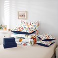 thumbnail image 6 of Homewish Western Cowboy Boots 7-Piece Twin Bedding,Floral Cactus Bedding Comforter Set,Blue Brown,Navy Blue Reversible, 6 of 8
