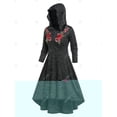 thumbnail image 2 of Vestido Capucha Bordado Floral Tamaño Plus Rosegal  Vestidos casuales de talla grande, 2 of 5