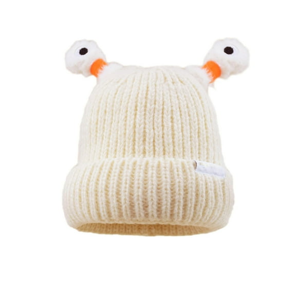 Kids Light-up Beanie Caps Soft Winter Warm Snail Antenna Knit Hats Kids Skull Caps