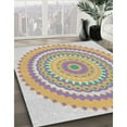 thumbnail image 2 of Ahgly Company Indoor Square Patterned Rose Purple Novelty Area Rugs, 4' Square, 2 of 6