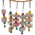thumbnail image 1 of Flmtop Grindstone Bell Pet Parrot Bird Bite Teeth Grinding Toy Cage Hanging Decor, 1 of 9