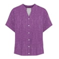 thumbnail image 4 of hotojiny Button down Shirts for Women Short Sleeve Summer Tops V Neck Henley Shirt Work Blouses Business Casual Outfits S-2XL, 4 of 5