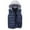 Blue, variant on ZVNAΖH Mens Hooded Puffer Jacket Vest Winter Warm Sleeveless Jacket Zipper Quilted Puffy Vests