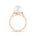 thumbnail image 2 of ANGARA South Sea Cultured Pearl and Diamond Bypass Ring in 14K Rose Gold for Women | June Birthstone, Birthday, Anniversary, Jewelry Gift for Women | Pearl Ring, 2 of 8