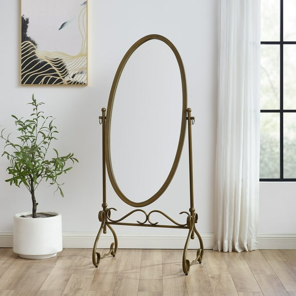Linon Clarisse Large Oval Cheval Mirror With Metal Frame Multiple Colors Com Linon Clarisse Large Oval Cheval Mirror, Large Oval Mirror Frame