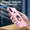 thumbnail image 4 of TASHHAR Moto G Play 2023 Case with Magnetic Ring Kickstand Military Grade Double Layer Drop Protection Rugged Detachable for Motorola G Play 2023/G Pure/G Power 2022 Phone - Pink, 4 of 9