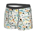 thumbnail image 2 of Wukai Cartoon Dinosaur Print Men’s Underwear Breathable Boxer Briefs,&nbsp;Moisture Wicking & Breathable-Medium, 2 of 7