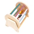 thumbnail image 4 of Juguete de tambor rodante, clasificación de colores de tambor rodante Montessori, juguete educativo de madera con sonajero rodante para edades de 6 a, 4 of 9