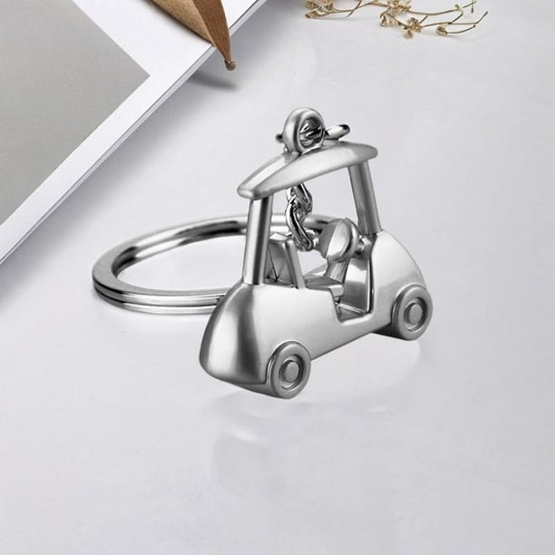 Tachiuwa Golf Cart Keychain 2D Simulation Golf Club Key Rings for Family Wallet Women Argent Walmart
