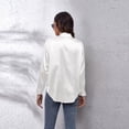 thumbnail image 4 of Fashion Blouse Shirt for Women New Arrival Imitation Silk and Satin Long Sleeve Top Casual Clothing, 4 of 5