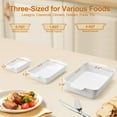 thumbnail image 4 of Ceramic Bakeware Set,Porcelain Baking Dishes for Oven,Rectangular Lasagna Pans for Cooking, Kitchen, Cake Dinner,White, 4 of 7