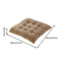 thumbnail image 3 of Kugisaki Crystal Velvet Chair Cushion Solid Color, Soft Comfortable Chair Seat Cushion with Straps, Stain-resistant No-slip Chair Cushion for Dining Chair Office Chair, 3 of 4