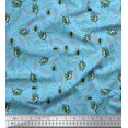 thumbnail image 1 of Soimoi Rayon Fabric Leaves & Insect Decor Fabric Printed Yard 56 Inch Wide, 1 of 3