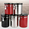 thumbnail image 3 of 1.5/1.8L Coffee Bean Tea Container Vent Valve Stainless Steel Box Storage Jar, 3 of 7