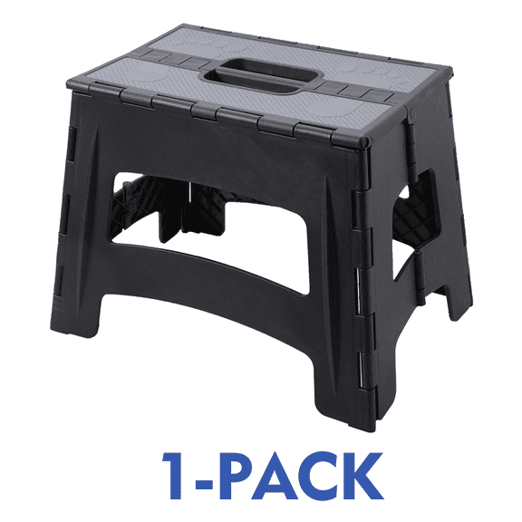 Farmora 12 inch Anti-Slip Step Stool 300 lb Capacity, Black