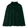 thumbnail image 5 of ZACPNCV Unisex Velvet Short Cape Cloak Soft Thermal Lapeled Single Button Velour Poncho Shawl Formal Outer Cape for Wedding, Party Olive Green, 5 of 7