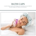 thumbnail image 2 of 3Pcs Double-layer Bathing Caps Waterproof Shower Caps Portable Bath Caps Hair Bonnets, 2 of 9
