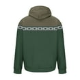 thumbnail image 3 of MELDVDIB Mens Hoodies Fashion Casual Color Block Oversized Hooded Sweatshirts Fall Winter Long Sleeve Stretch Comfy Pullover Tops with Pocket Army Green M, 3 of 4