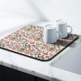 thumbnail image 3 of Washable Rubber Multicolored Floral Dish Drying Mats for Kitchen Counter Home Large Coffee Bar Pad Accessories and Decor for Utensils Stemware 16''x18'', 3 of 7