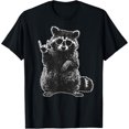 thumbnail image 1 of Raccoon Rock Music Retro Hombres Niños Mujeres Divertidos Mapaches Camiseta, 1 of 2