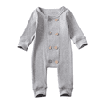 thumbnail image 1 of Seyurigaoka New Infant Baby Girls Solid Romper Cotton Kids Girls Long Sleeve Bodysuits Spring Clothes, 1 of 6