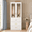 White-2 Glass Door & 3 Drawers, variant on KULAGAGA Wardrobe Closet with 2 Doors, Modern White Bedroom Armoire with Gold Handles, Modern Clothes Storage Cabinet with Shelves, Hanging Rod, 15.7”W x 19.3”D x 74.8”H