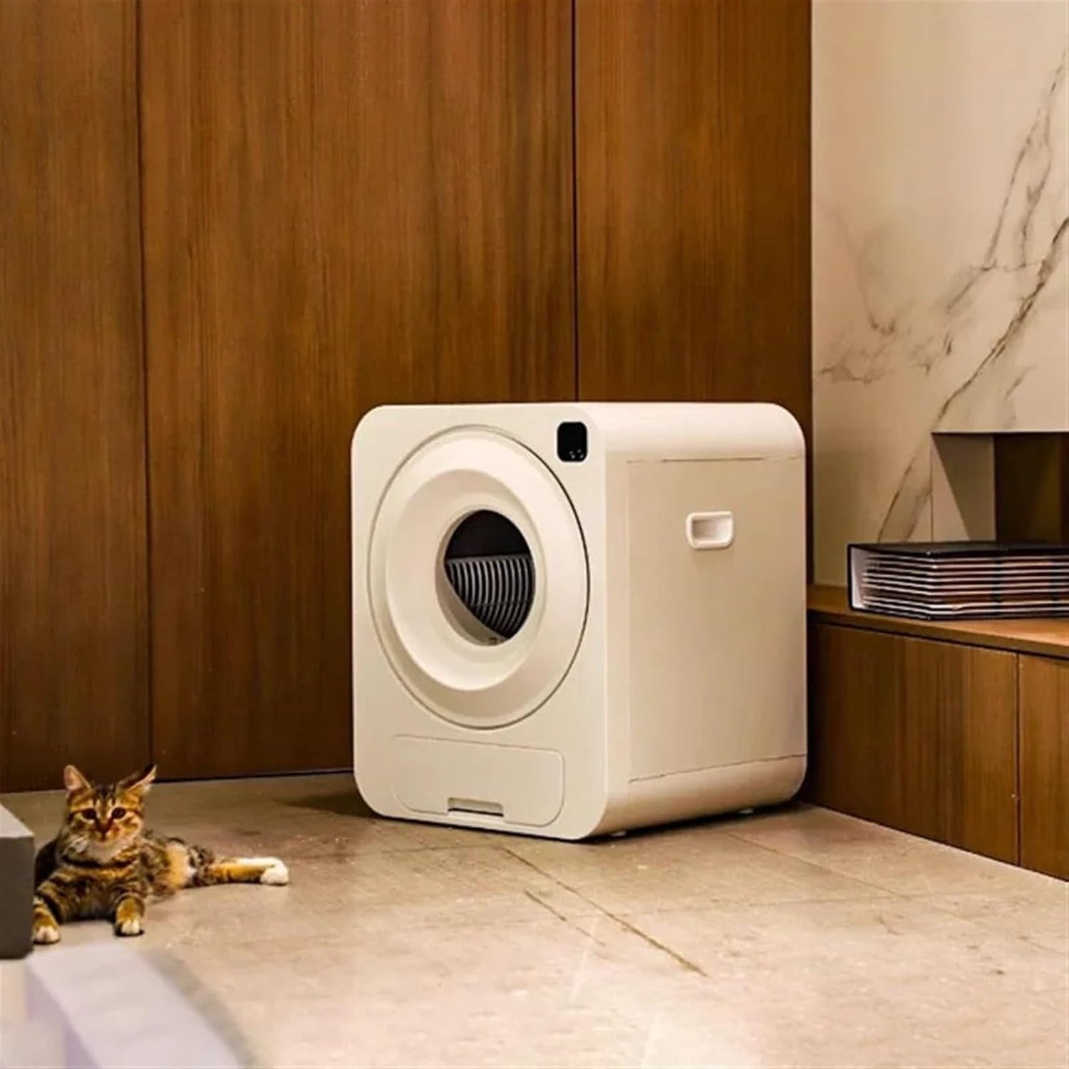 RKXQT Brain Power Cat Toilet Advanced Design Semi-enclosed Sterilize Cat Litter Tray Deodorization Home Wc Para Gatos Pet Product LVBK