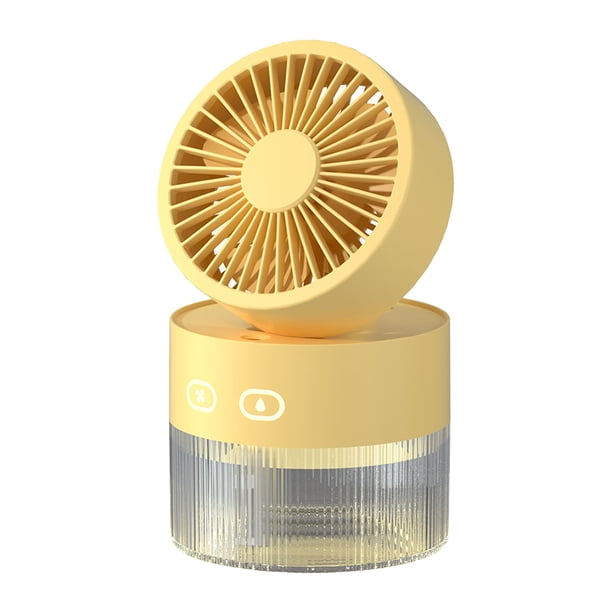 Ventilador del enfriador de aire Mini ventilador de pulverización multifuncional Electrodomésticos silenciosos (USB amarillo) Ehuebsd Libre de BPA