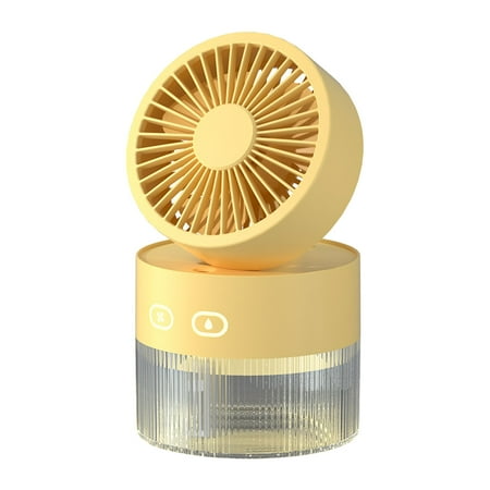 

Air Cooler Fan Multifunctional Mini Spray Fan Mute Home Appliance (Plug Yellow)