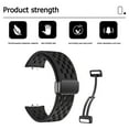 thumbnail image 2 of husxh Silicone Smart Watch Band Breathable Magnetic Folding Buckle Replacement Sport Watch Band Adjustable Sport Wrist Band Comfortable Sweatproof for Samsung Galaxy Fit 3 Smart Watch, 2 of 9