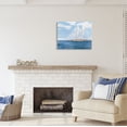 thumbnail image 3 of Stupell Industries Blue Nautical Sailboat Transportation Painting Gallery Wrapped Canvas Print Wall Art, 30 x 24, 3 of 8