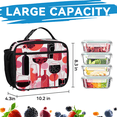thumbnail image 6 of Herdesigns Wine Theme Backpack with Lunch Box Grape Wine Design Lightweight Large Travel Work Laptop Backpacks Set Casual Daypacks, 6 of 8