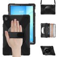 thumbnail image 2 of For Samsung Galaxy Tab S10 FE+ Case 13.1 inch SM-X620/SM-X626B, 360 Hand Strap, Shoulder Strap, Kickstand, Rugged Drop Protection, Black, 2 of 7