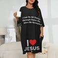 thumbnail image 2 of I Love Jesus Sleepshirts For Sleeping Travels Loose Sleepdress Pajama Dress Soft Nightdress Sleepwear, 2 of 7