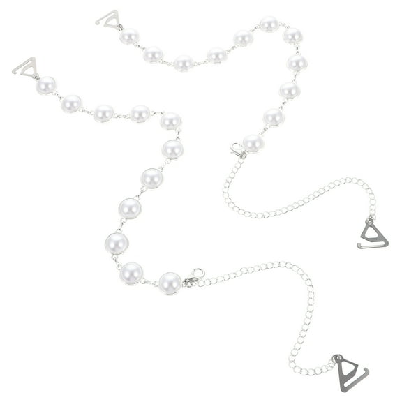 unbranded  Invisible Underwear Straps Gold Wedding Decor Bras Rhinestone Belt Women's Miss White