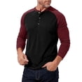 thumbnail image 2 of Lovzfmll Chandail Vintage à Boutons Raglan pour Hommes, Col Rond, Manches Longues, Noir, m, 2 of 5