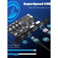 thumbnail image 2 of DQrwqpou Tarjeta PCIE USB 3.0 2 Puertos USB A + 2 Puertos USB C/tarjeta Controladora Expansión USB 3.2 GEN1, 2 of 9