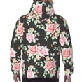 thumbnail image 7 of Haiem Rose Flowers Patterned Men's Hoodie with Kangaroo Pocket - Ideal Pullover Sweatshirt for Daily Wear, Travel, and Home-X-Large, 7 of 7