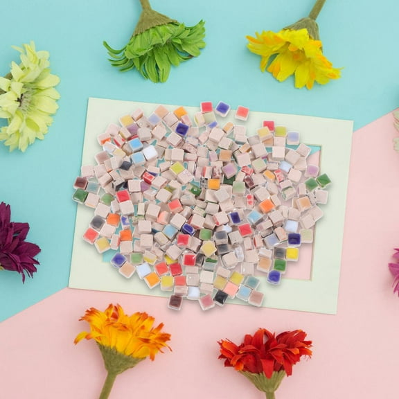 NIAIZEK Ceramic Mosaic Tiles Assorted Color Unique Artwork Decoration